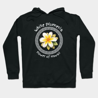 White Plumeria Hoodie